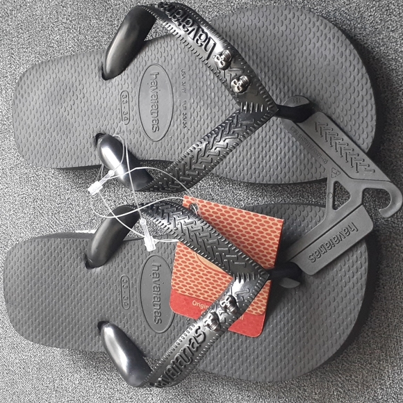 Havaianas Top Black Kids Size 33-34 Studded - SOLD ELSEWHERE - Picture 2 of 8